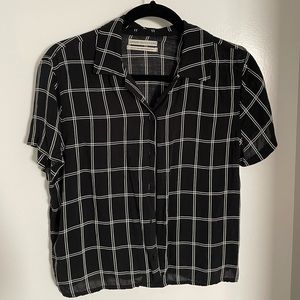 UO Black Button Down / White Checker